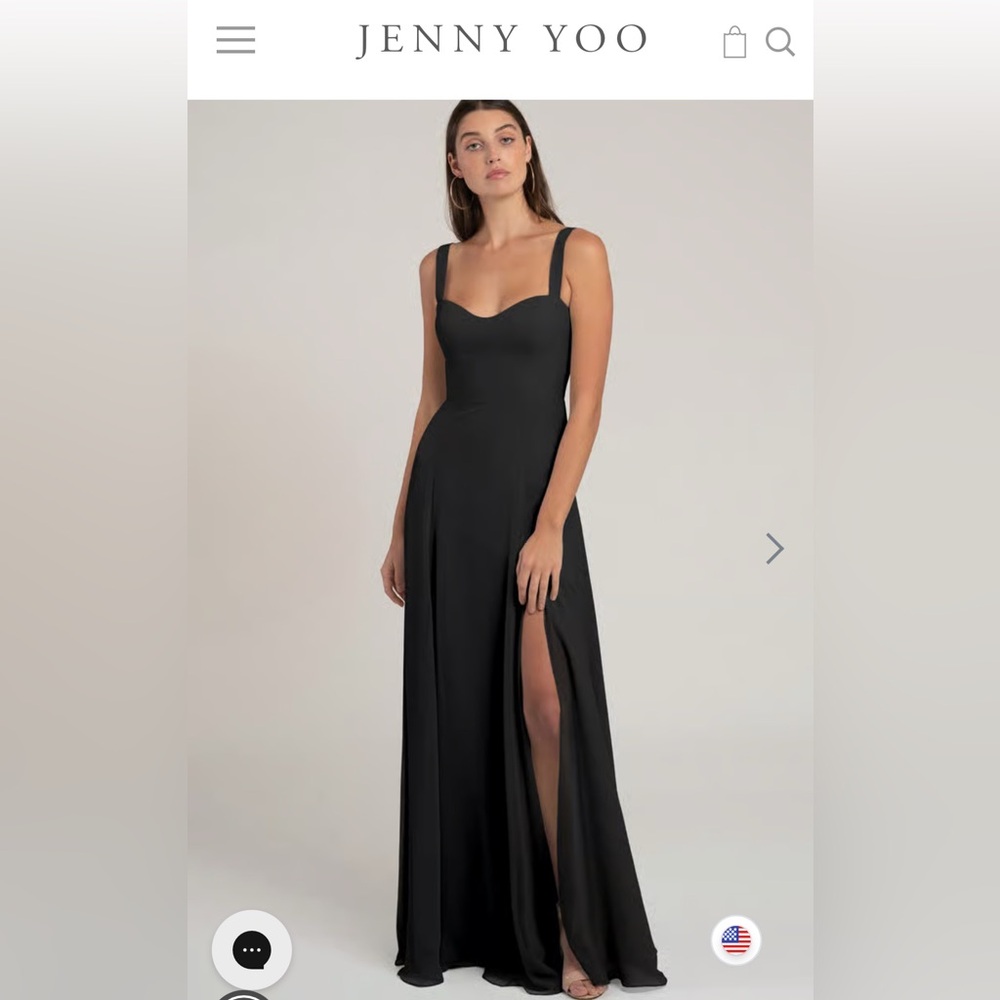 Jenny Yoo Harris chiffon black
